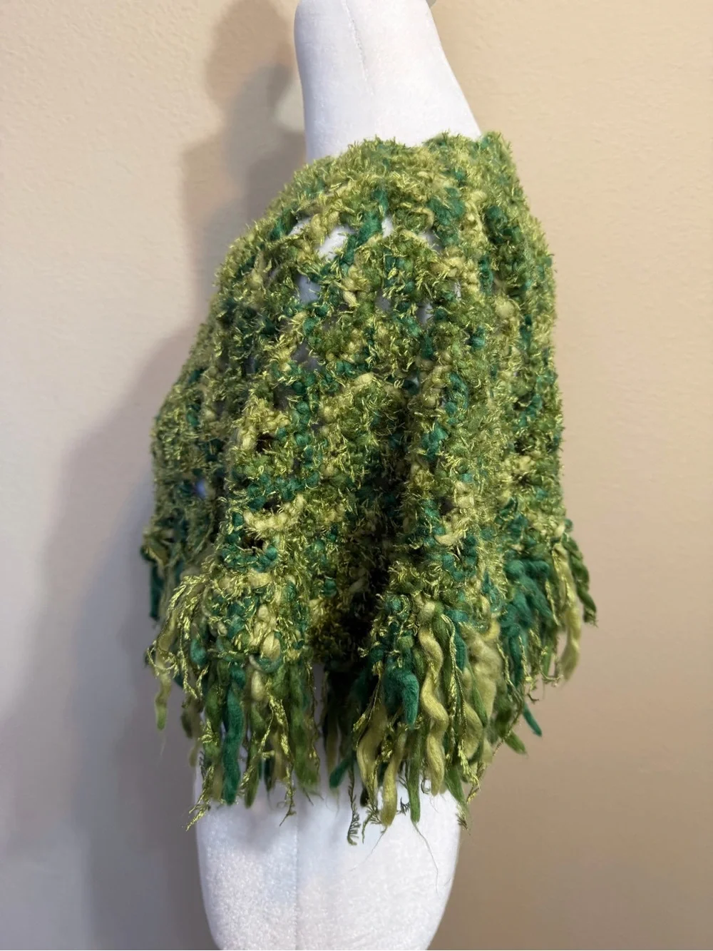 Handmade green fuzzy